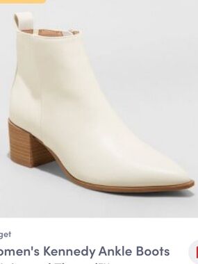 Universal Thread Kennedy Women's Cream Ankle Boots size 9 1/2.